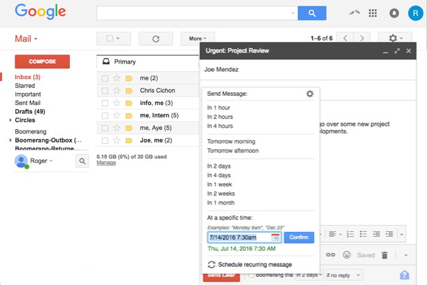 BoomerangGmail vs. Vocus.io