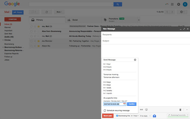 when was boomerang for gmail invented